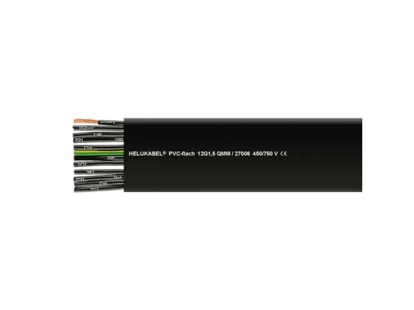Helukabel Fladkabler 7 G 1.5 mm² Sort 27003-100 100 m