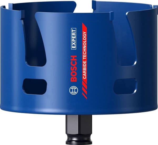 Bosch Expert Construction Material - hulsav - til mursten, spånplader, nåletræ, glasfiberforstærket plast, bløde fliser - 105 mm