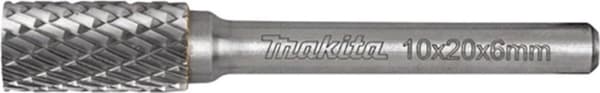 Makita B-52722 brat hårdmetal cylinder produktdimensioner, Ø 10 mm arbejdslængde 20 mm skaftdiameter 6 mm 1 stk (B-52722)