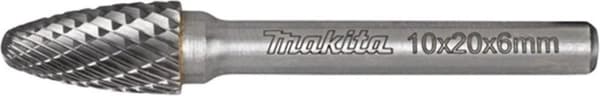 Makita B-52788 Burr Volframikarbidi Pyöreä kaari Tuotteen mitat, Ø 10 mm Työpituus 20 mm Varren halkaisija 6 mm 1 kpl (B-52788)