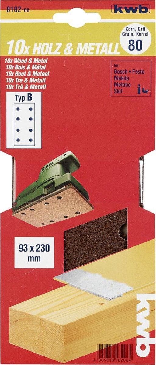 kwb 818204 sandpapper 40 korn (L x B) 230 mm x 93 mm 10 st. (818204)