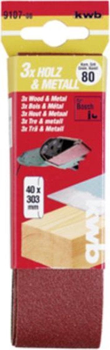kwb 910715 slipband, korn 150 (L x B) 303 mm x 40 mm, 3 stycken (910715)