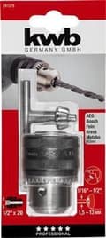 Miniatyrbild 1 av 4: kwb nyckelborrchuck, 1/2 x 20, 1,5 - 13 mm, slagtålig 291379 1,5 - 13 mm (291379)