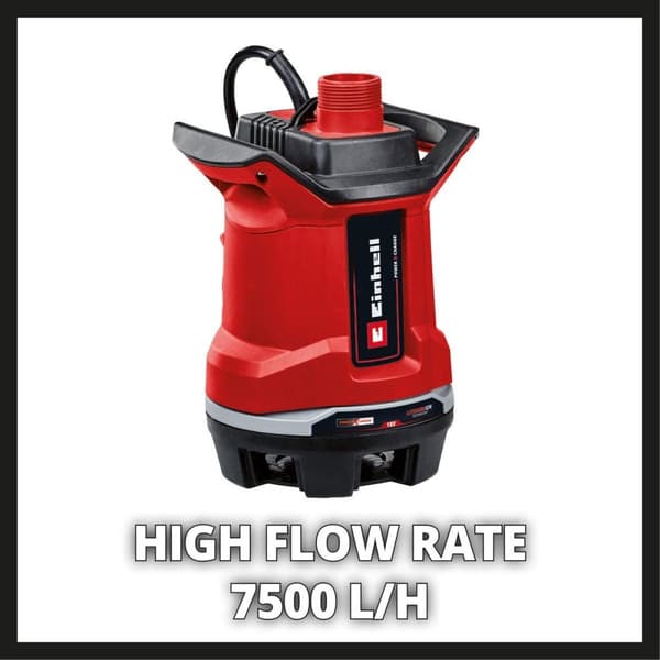 Einhell GE-DP 18/25 Li - Solo Power X-Change 4181580 dränkbar smutsvattenpump flerstegs 7500 l/h 5 m (4181580)