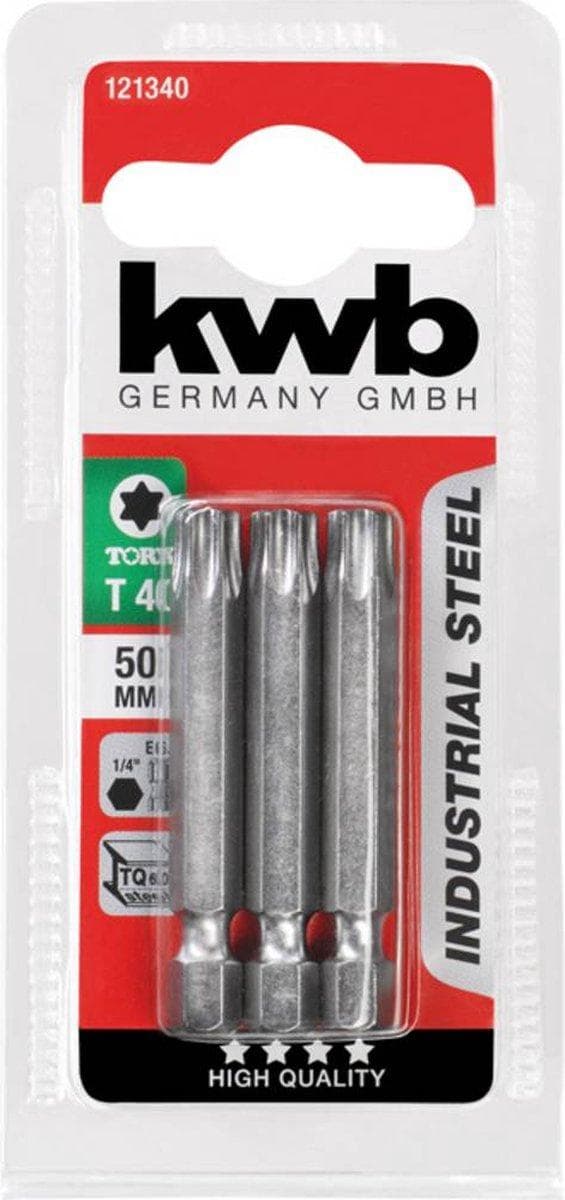 kwb 121340 sekskantet bit T 40 stål 3 stk. (121340)