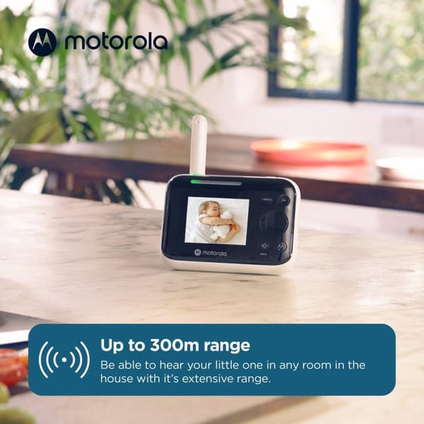 Motorola PIP1200 Baby Video Monitor 300m FHSS Svart - Vit (505537471389)