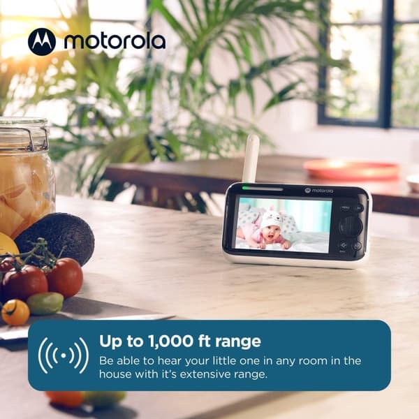 Motorola PIP1500 Baby Video Monitor 300m FHSS Black - White (505537471397)