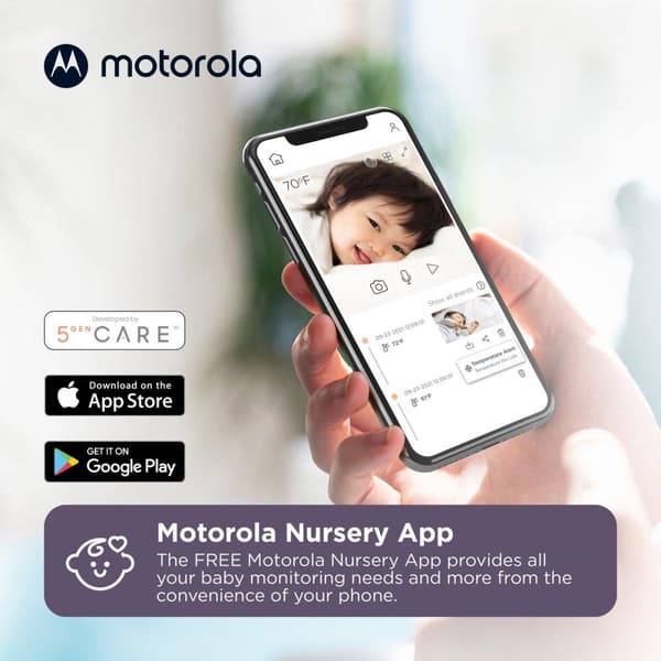 Motorola PIP1610 - 300 m - WLAN - kamera - hvid - 12,7 cm (5") - 1920 x 1080 pixels (505537471422)