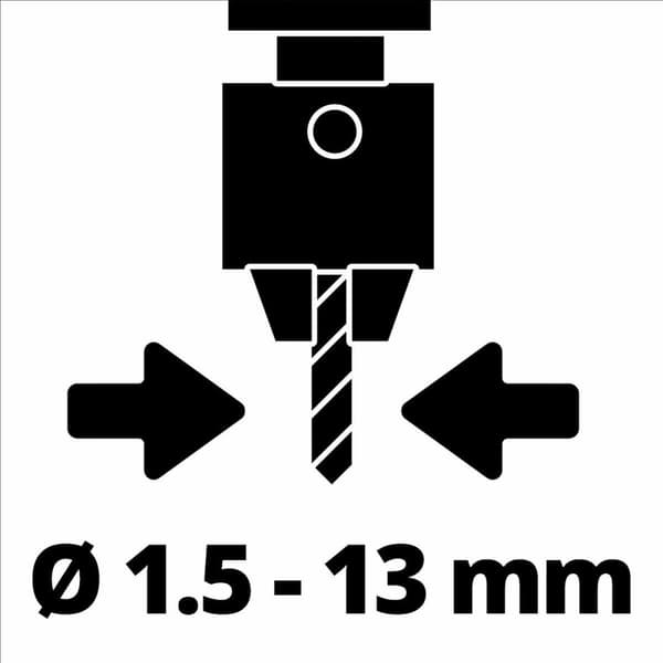 Einhell TC-BD 500. Produkttyp: bänkborr, hylstyp: skiftnyckel, chuck: B16. Rotationshastighet (min): 300 rpm, Rotationshastighet (max): 2410 rpm, Borr