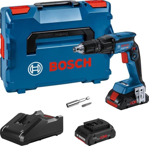 Bosch GTB 18V-45 Professional - Gipsskruetrækker - ledningsfri - Umbraconfatning 6,35 mm - 6 N m - 2 batterier, oplader inkluderet - 18 V (06019K7002)