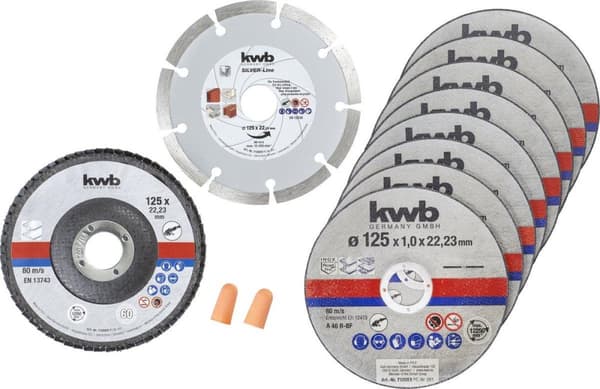 kwb 712042 skæreskive sæt 10 stk 125 mm 22,24 mm 10 stk (712042)