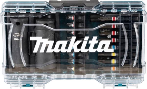 Makita - Skruetrækker bit og fatningssæt - 30 dele - torx, phillips, pozidriv, hex, slids - 8mm, 10mm