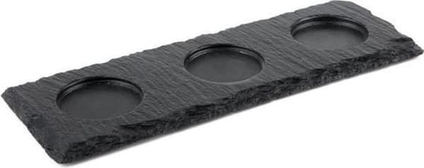 APS naturskiffer (B)280 x (D)100 mm, antracit Materialtjocklek 6-9 mm, möbelvänliga fötter på - 1 st (987)