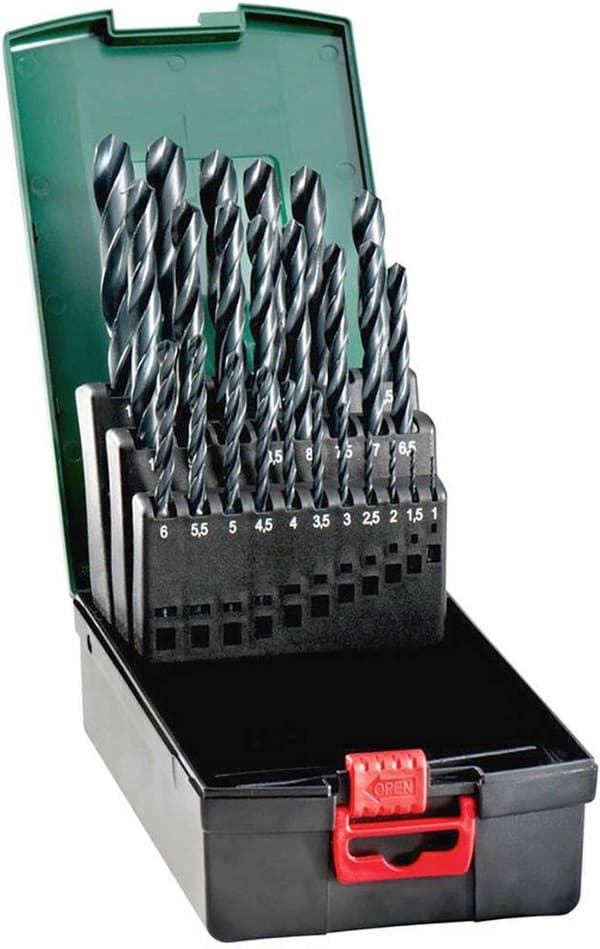 Metabo - Boresæt - 25 stykker - 1-13 mm - cylindrisk - til Metabo BS 14.4 MOBILE WORKSHOP (627667000)