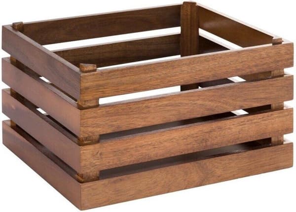 APS buffélåda SUPERBOX (B)350 x (D)290 x (H)20 mm, brun av akaciaträ, lämplig för GN 1/2, som klassisk - 1 st (11722)