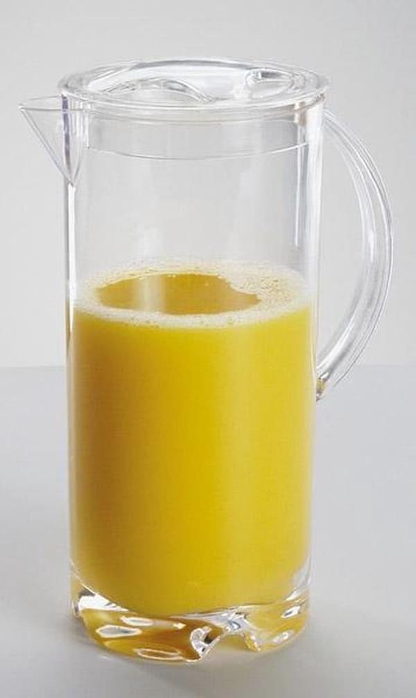 APS juicekande med låg, 2,0 liter, gennemsigtig, lavet af MS plast, diameter: 120 mm, højde: 260 mm - 1 stk (10775)