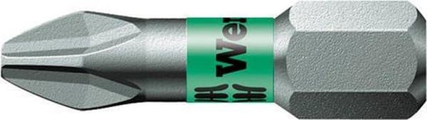 Wera bit PH størrelse 1 L.25mm BiTor 851/1BTZ hårdfør WERA drev C6.3 (05056420001)