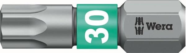 Wera bit T30 L.25mm BiTor 867/1BTZ hårdfør WERA drev C6.3 (05066128001)
