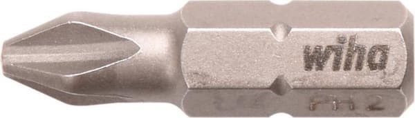 Wiha Phillips bit PH 2 krom vanadium stål hærdet C 6,3 50 stk. (08048)
