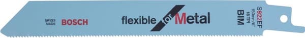 Bosch fleksibel til Metal S 922 EF - savklinge - til metal, rør, stål, tyndplade, profiler - 25 stykker - længde: 150 mm - bredde: 19 mm (2608657551)