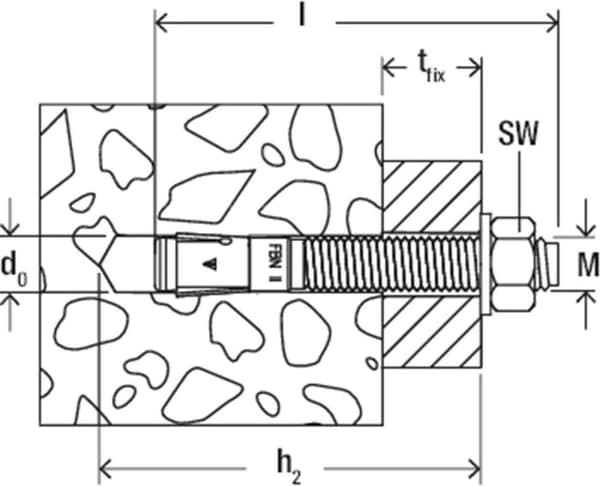 Fischer-pultti FBN II 10/20 galvanoitu (50 kpl pakkaus) (040851)