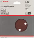 Miniatyrbillede 1 af 3: Bosch Expert til træ og maling C430 - sandpapir - til træ, hårdttræ, maling, fineret træ, lak, spartelmasse - 5 stk - skive - kornstørrelse: 120 - 150