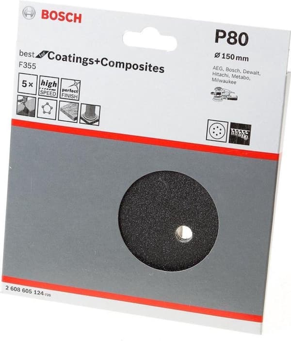 Bosch 2 608 605 124 kiekkohiomakone 5 kpl hiomatarvikkeita (2608605124)