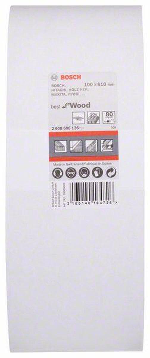 Bosch Best for Wood and Paint X440 - hiomanauha - puulle, maalille, lakalle - 10 kappaletta - raekoko: 80 - 100 mm x 610 mm (2608606136)