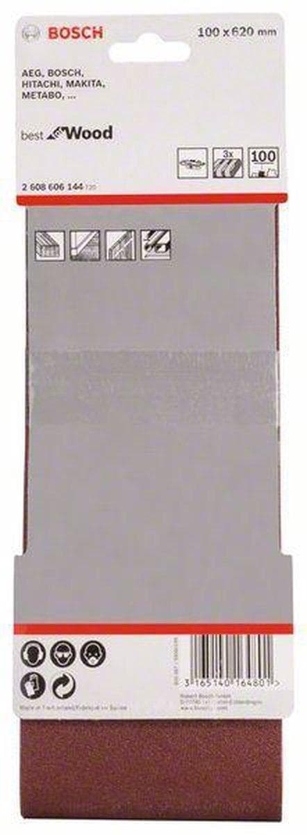 Bosch-hiomanauha 100 karkeus (P x L) 620 mm x 100 mm 2608606144 3 kpl. (2608606144)