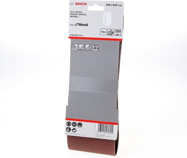 Bosch-hiomanauha 100 karkeus (P x L) 620 mm x 100 mm 2608606144 3 kpl. (2608606144)