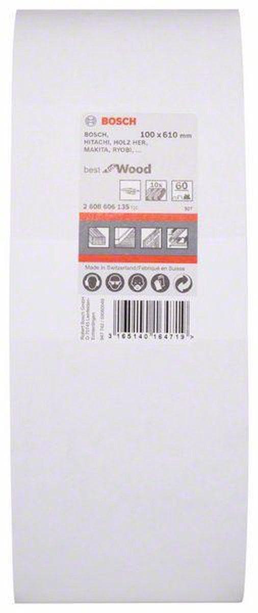 Bosch slibebånd korn 60 (L x B) 610 mm x 100 mm 2608606135 10 stk. (2608606135)