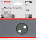 Pikkukuva 1 / 3: Bosch random orbitaalihiomapaperi tarranauhalla, rei'itetty rakeisuus 320 (Ø) 125 mm Best for Stone 2608605120 5 kpl (2608605120)