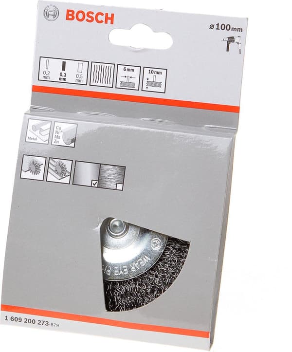 Bosch Finfinish on Steel - rund borste - för metall, nickel, mjukt stål, zink - 100 mm (1609200273)