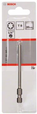 Miniatyrbillede 1 af 4: Bosch Torx bit T 8 ekstra hård E 6.3 1 stk (2607001646)