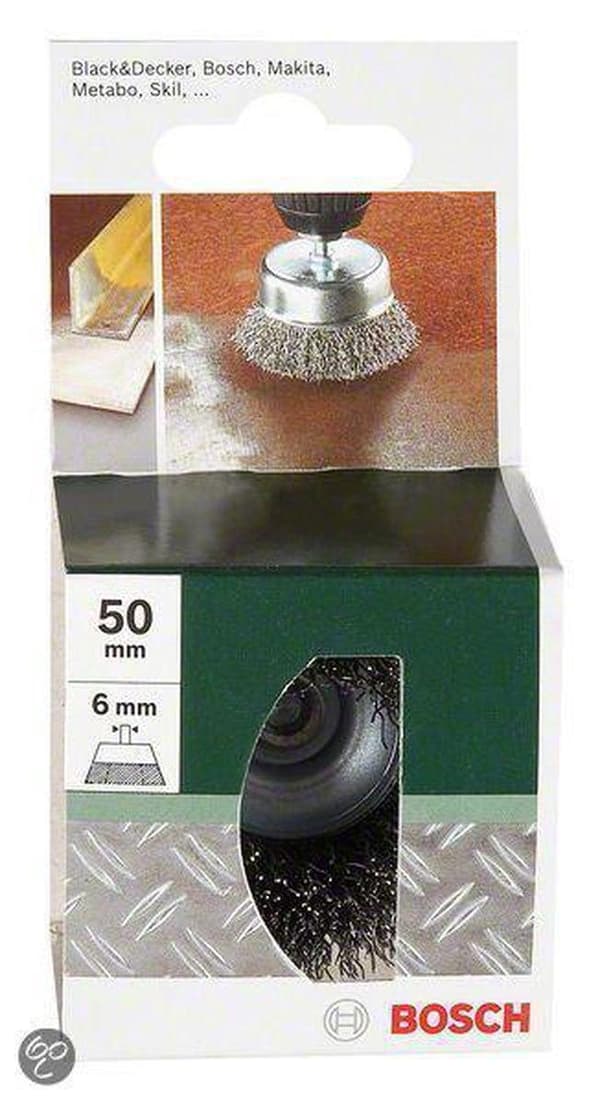 Bosch 2609256515 Kopbørste Ø 50 mm Ståltrådsskaft Ø 6 mm Pakke med 1 (2609256515)