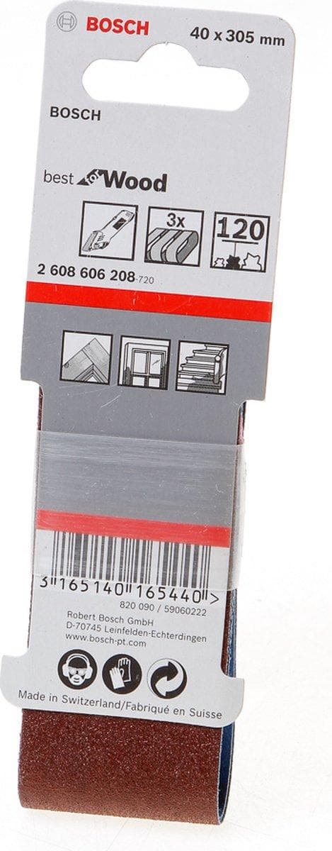 Bosch Accessories 2608606208 Hiomanauha, karkeus 120 (P x L) 305 mm x 40 mm 3 kpl pakkaus
