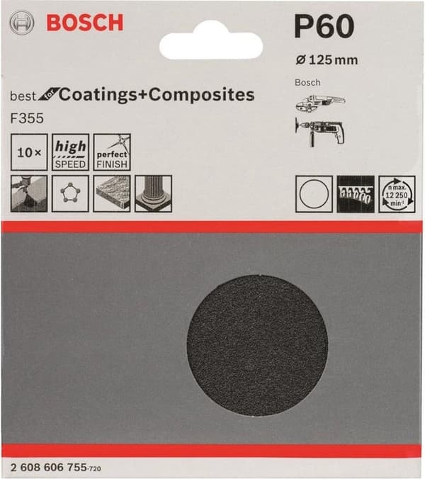 Bosch 2 608 606 755 Tilbehør til roterende slibeværktøj til sandpapir (2608606755)