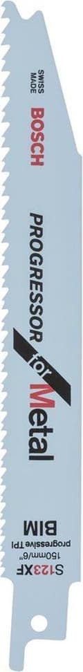Miniatyrbillede 1 af 8: Bosch Progressor til Metal S 123 XF - savklinge - til rør, metalplader, profiler - 2 stk - længde: 150 mm - bredde: 19 mm