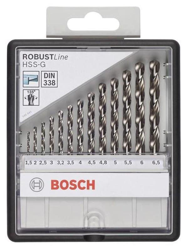 Bosch Robust Line HSS-G - boresæt - til metal - spiralbor - 13 stykker (2607010538)