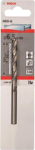 Miniatyrbillede 1 af 7: Bosch HSS-G - bor - spiralbor - 6,5 mm - cylindrisk - længde: 101 mm