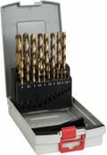 Miniatyrbild 1 av 3: Bosch HSS-TiN, DIN 338 - borrset - för metall - 19 delar (2608587015)