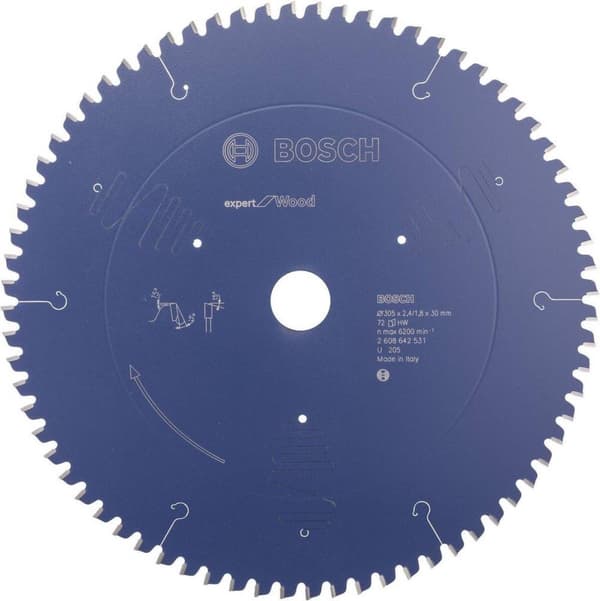 Bosch Expert for Wood - savklinge - til blødt træ, hårdt træ - 305 mm - 72 tænder (2608642531)