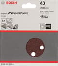Miniatyrbillede 1 af 4: Bosch Expert til træ+maling C430 - sandpapir - 5 stk - rund - korn: 40 - 125 mm