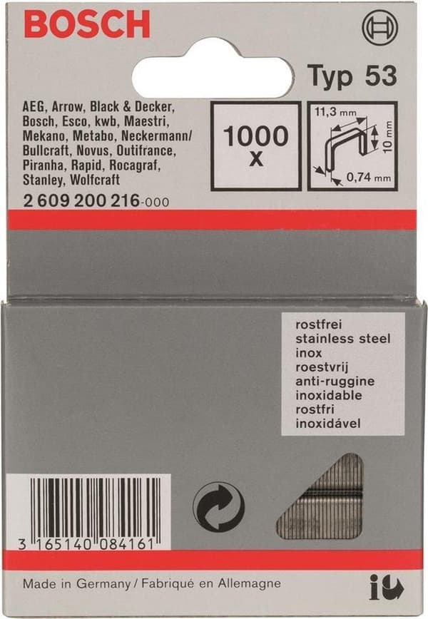Bosch klemme type 53 11,4x0,74x10 mm (2609200216)