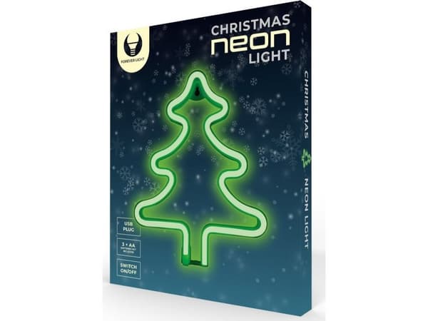 CPA TelForceone Neon LED JULETRE grønn FLNE16 Forever Light