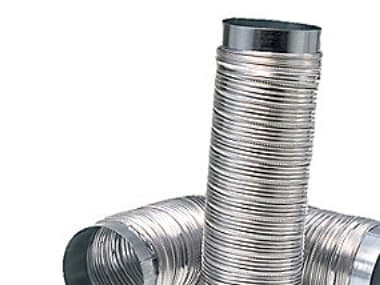 Flexkanal Ø 125 længde0.35-1M - Udtræksstik med falset aluminiumsbånd