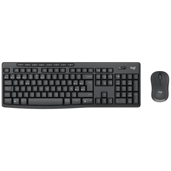 Logitech MK370 Combo for Business Tangentbord, mus-set Bluetooth Stänkvattenskyddad, Tysta knappar Tyska, QWERTZ Svart