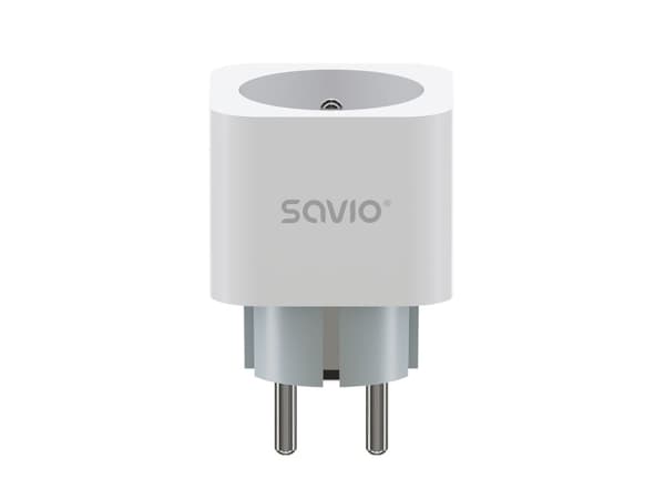 Savio WI-FI smart socket 16A AS-01 White, Trådløs, Hvit