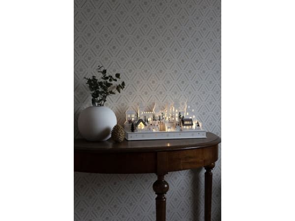 Konstsmide 3257-210, Ljusdekoration, figur, Vit, Trä, IP20, 6 h, Svart