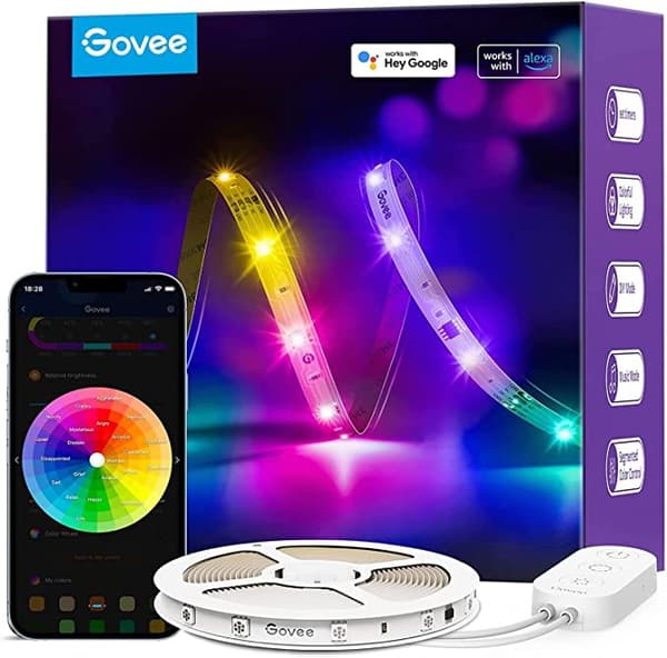 Govee - RGBIC Basic Wi-Fi + Bluetooth LED Strip Lights (10 Meter)